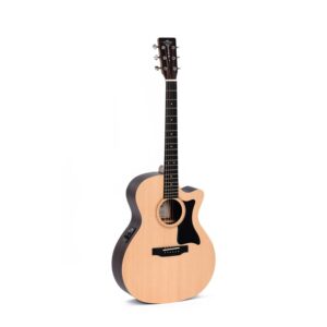 Sigma SE Series GTCE Electro Acoustic Guitar, Solid Sitka Spruce Top, Tilia B&S, Torch Inlay