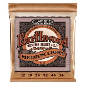 Ernie Ball Earthwood Phosphor Bronze Acoustic Guitar Strings, 12-54