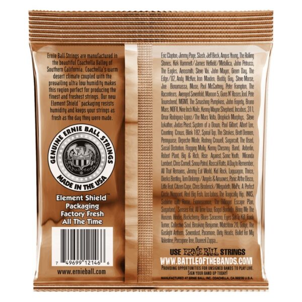 Ernie Ball Earthwood Phosphor Bronze Acoustic Guitar Strings, 12-54 - Image 2