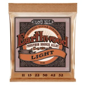 Ernie Ball Earthwood Phosphor Bronze Acoustic Guitar Strings, 11-52
