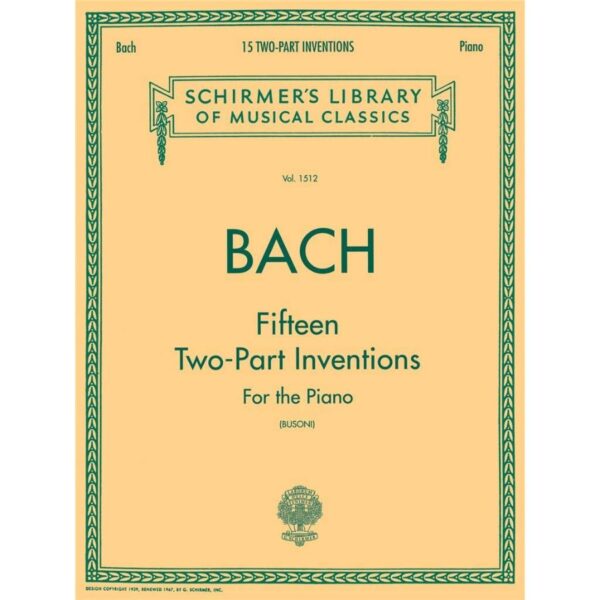Bach: 15 Two-Part Inventions for the Piano