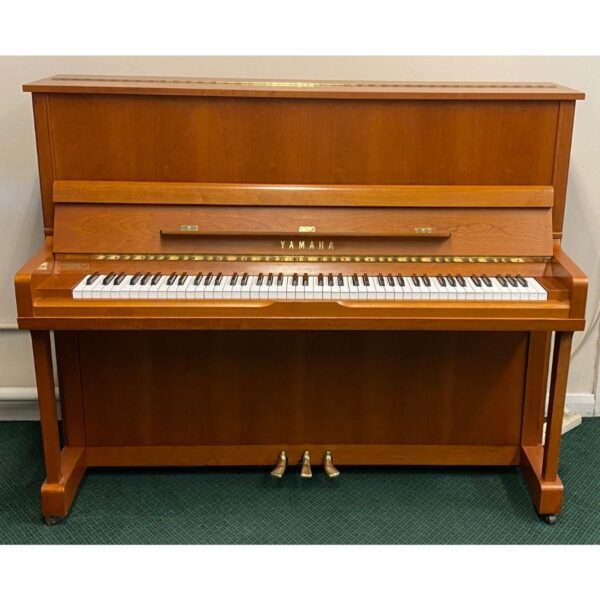 Second Hand Yamaha U1N Upright Piano, Sating Cherry Finish, c.1997