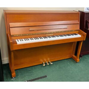 Second Hand Steinbach 110T Upright Piano, Satin Cherry Finish, c.1998