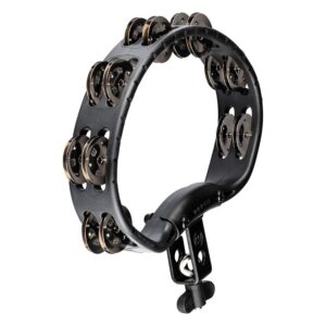 Meinl Headliner HTMT2BK Mountable ABS Tambourine, Steel Jingles, Black