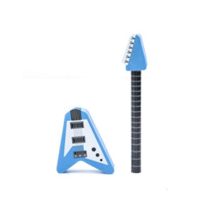 Kikkerland Guitar Blue or Red Pencil & Eraser