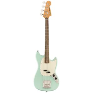 Squier Classic Vibe Mustang Bass Guitar, Indian Laurel, Surf Green