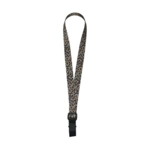 Leathergraft Ukulele Webbing Strap, Gold Leopard