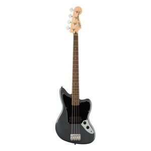 Squier Affinity Jaguar H Bass Guitar, Charcoal Frost Metallic