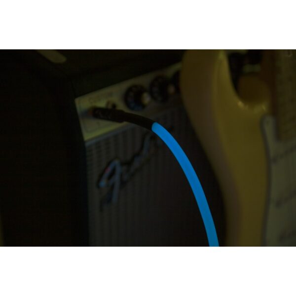 Fender Pro Glow In Dark 18.6ft Instrument Cable, Blue, Straight - Image 6