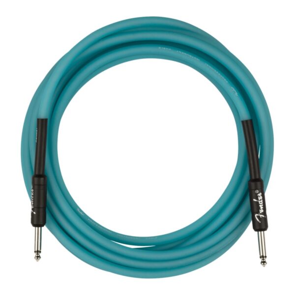 Fender Pro Glow In Dark 18.6ft Instrument Cable, Blue, Straight - Image 2