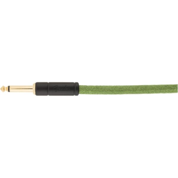 Fender Festival Pure Hemp Instrument Cable, Straight/Angle, 18.6ft, Green - Image 3
