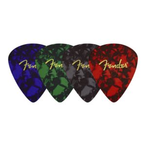 Fender Pick Shape Logo Coasters, 4-Pack, Multi-Colour