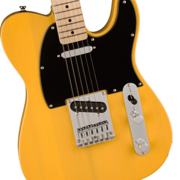 Squier Sonic Telecaster, Maple Fingerboard, Black Pickguard, Butterscotch Blonde - Image 3