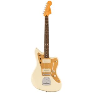 Squier J Mascis Jazzmaster®, Laurel Fingerboard, Gold Anodized Pickguard, Vintage White