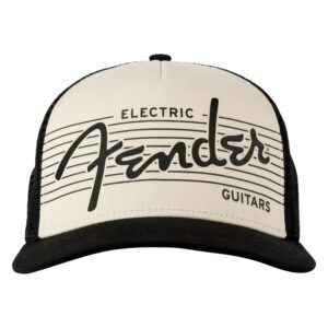 Fender Electric Guitars Hat, Black/Cream, One Size