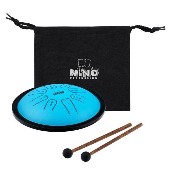 Meinl Nino Small 7" Steel Tongue Drum, Blue, C Major, 8 Notes - Image 5