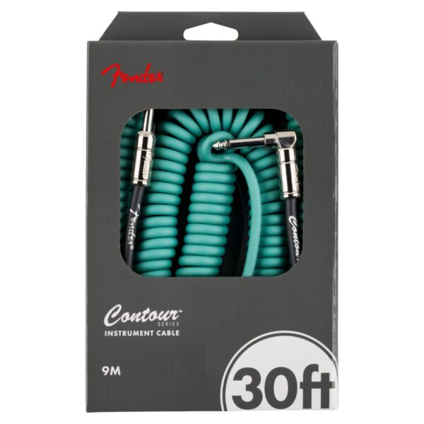 Fender Contour 30ft Coiled Cable, Sherwood Green - Image 4