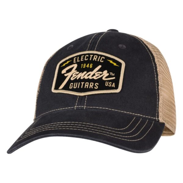 Fender Transition Logo Patch Hat, Black/Stone, One Size - Image 3