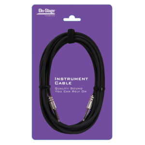 On Stage IC20R 20' Instrument Cable Right Angle Jack