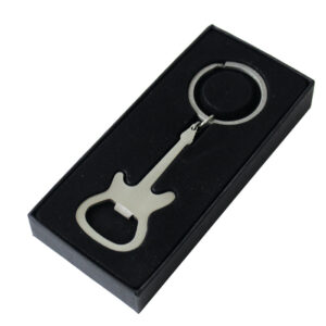 Electric Guitar Silver Bottle Opener & Keyring