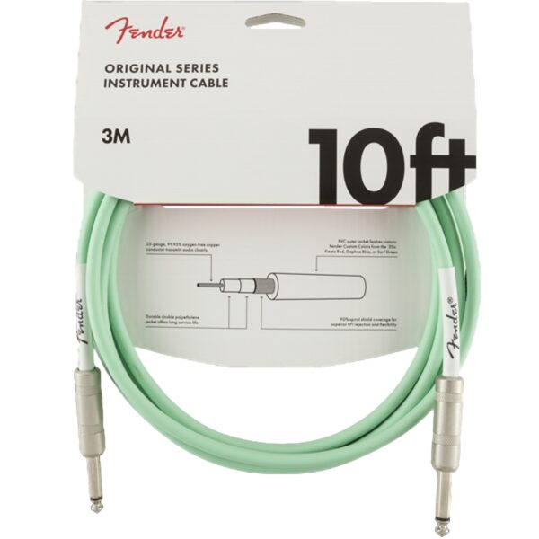 Fender Original 10ft, Surf Green straight/straight Instrument Cable