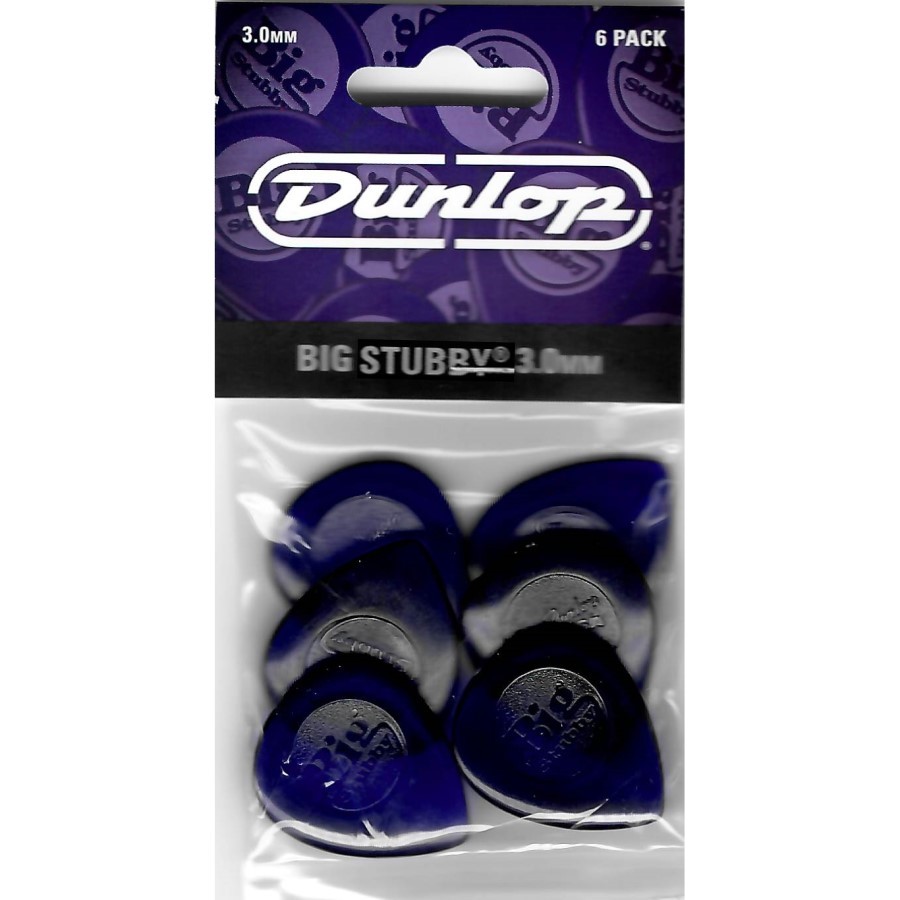Dunlop Big Stubby Lexan 3mm Picks, 6-Pack