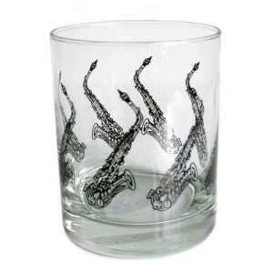 Saxophone Design  Glass Tumbler