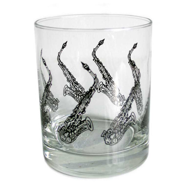 Saxophone Design  Glass Tumbler