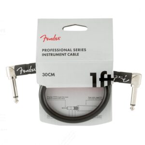 Fender Pro 1ft/30cm Angled Black Patch Cable