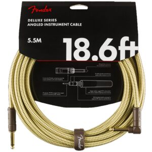 Fender Deluxe 18.6ft, Tweed straight/angled Instrument Cable