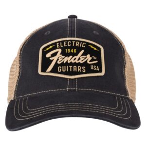 Fender Transition Logo Patch Hat, Black/Stone, One Size