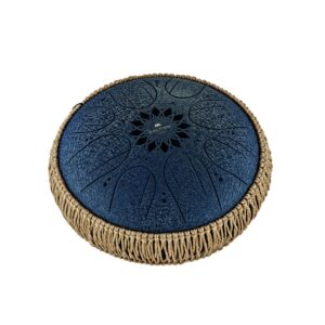 Meinl Sonic Energy MOSTD2NB Octave Steel Tongue Drum, Navy Blue, C Minor