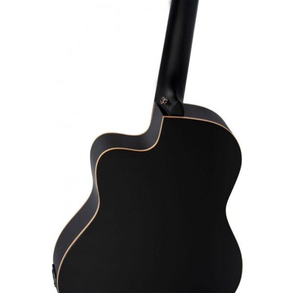 Ortega RCE125SN-SBK Family Series Classical Slim Neck Electro Guitar, Satin Black, with Gig Bag - Image 4