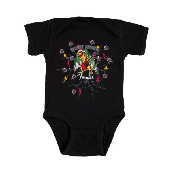 Fender Christmas Dinosaur Baby Bodysuit