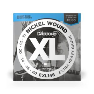 D'Addario XL Nickel Electric Guitar Strings, EXL148, 12-60, Extra Heavy