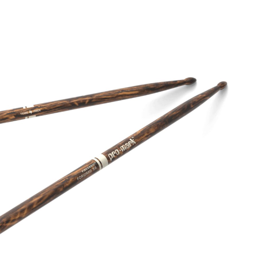 Promark Classic Forward 5A Firegrain Hickory Drum Stick, Oval Wood Tip