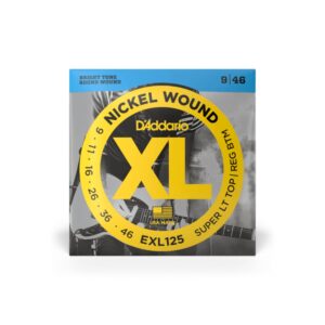 D'Addario, XL Nickel Electric Guitar Strings, EXL125, 09-46 Super Light Top/Regular Bottom