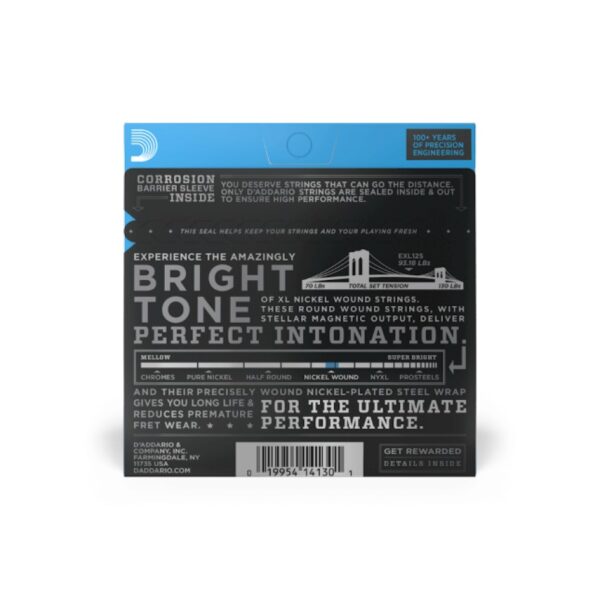 D'Addario, XL Nickel Electric Guitar Strings, EXL125, 09-46 Super Light Top/Regular Bottom - Image 3