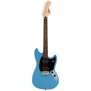 Squier Sonic Mustang HH, Laurel Fingerboard, Black Pickguard, California Blue