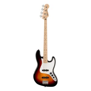 Squier Affinity Jazz Bass, Maple Fingerboard, White Pickguard, 3-Color Sunburst