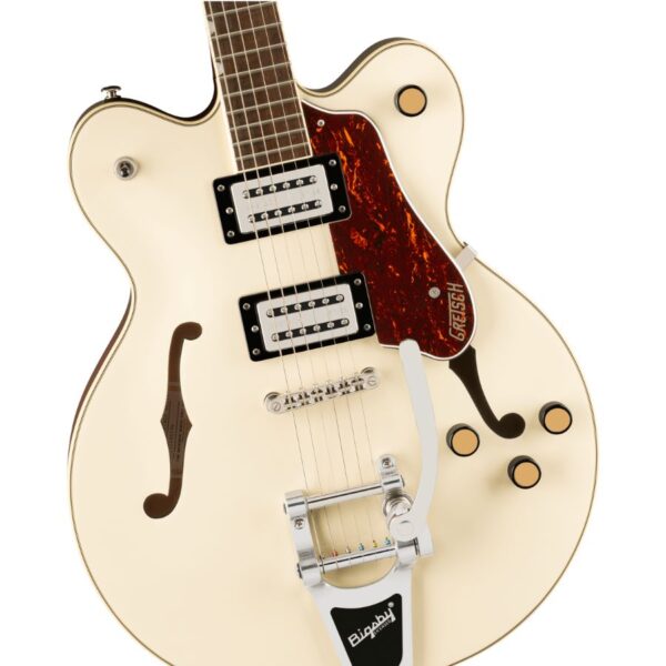 Gretsch G2622T Streamliner Center Block Double-Cut with Bigsby®, Laurel Fingerboard, Broad’Tron BT-3S Pickups, Vintage White - Image 3