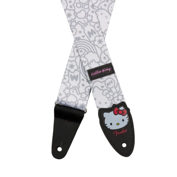 Fender X Hello Kitty Polyester Guitar Strap, White - Image 2
