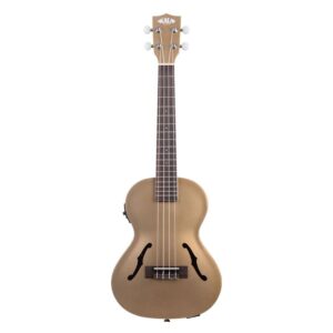 Kala KA-JTE-KZGD Archtop Tenor Electro Ukulele, Kalamazoo Gold
