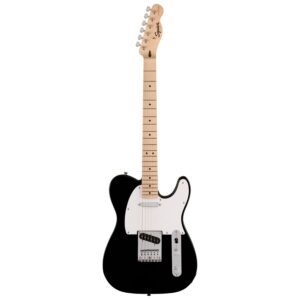 Squier Sonic Telecaster, Maple Fingerboard, White Pickguard, Black