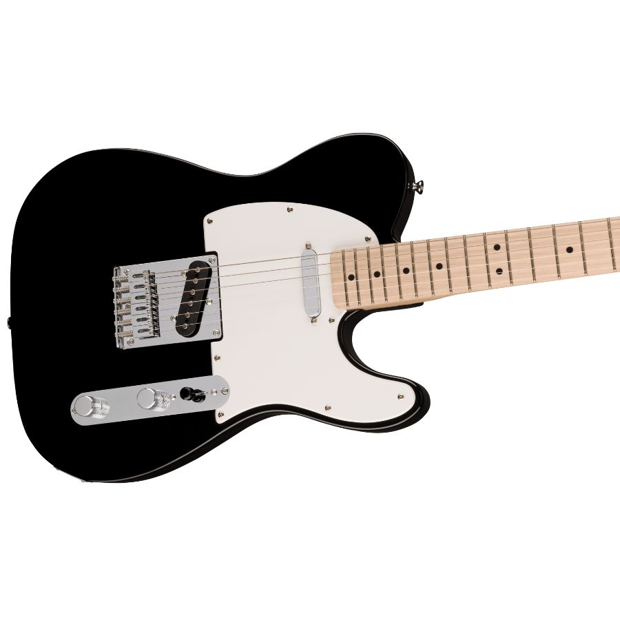 Squier Sonic Telecaster, Maple Fingerboard, White Pickguard, Black - Image 4