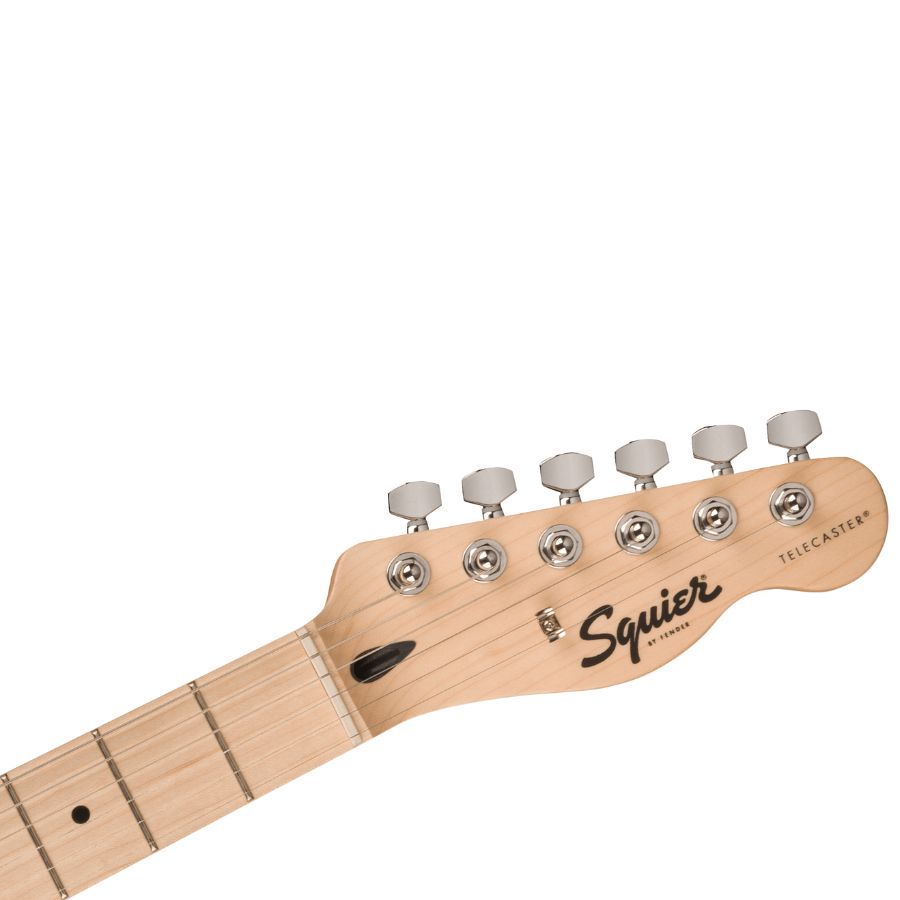 Squier Sonic Telecaster, Maple Fingerboard, White Pickguard, Black - Image 5