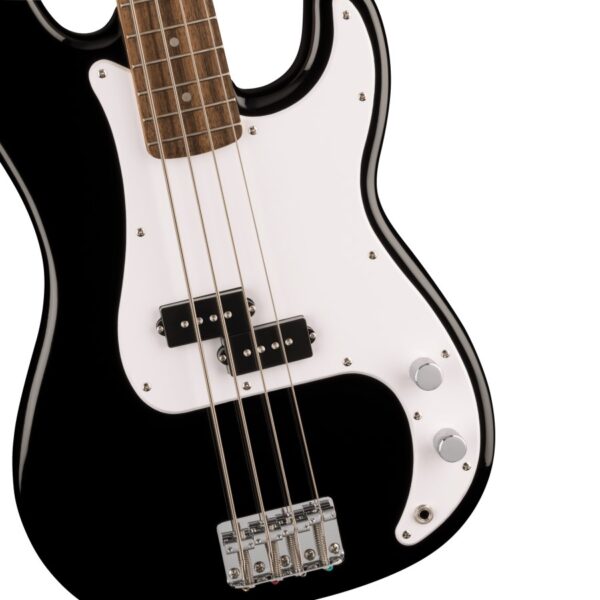 Squier Sonic Precision Bass, Laurel Fingerboard, White Pickguard, Black - Image 3
