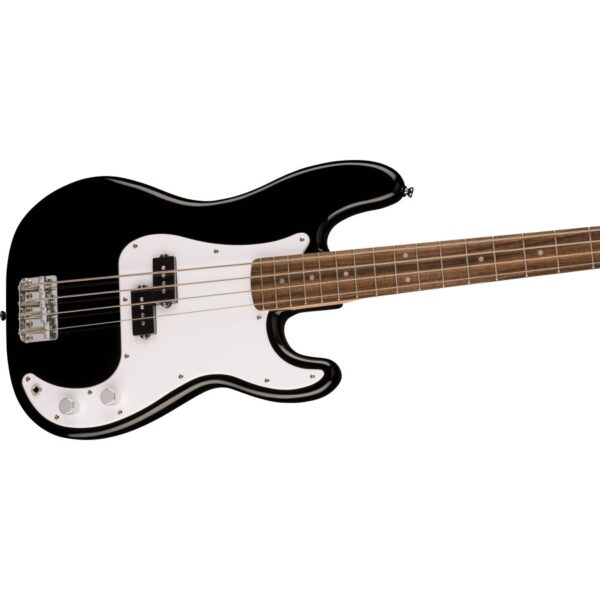 Squier Sonic Precision Bass, Laurel Fingerboard, White Pickguard, Black - Image 4