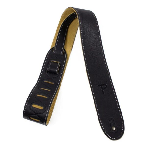 Roksak RSLS-6552 2" Italian Leather Guitar Strap, Black - Image 3