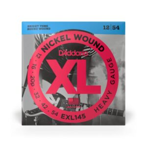 D'Addario XL Nickel Electric Guitar Strings, EXL145, Nickel Wound, Heavy, 12-54Mi
